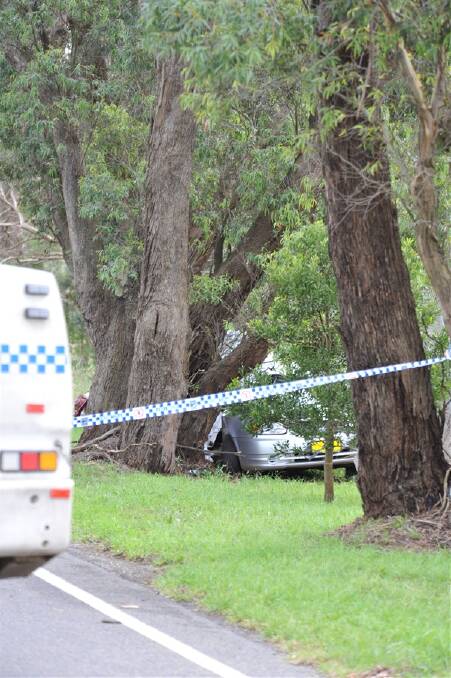 EASTER TRAGEDY: A young Hill Top woman was killed after she crashed into a tree at New Berrima on Monday morning. Photo by Roy Truscott
