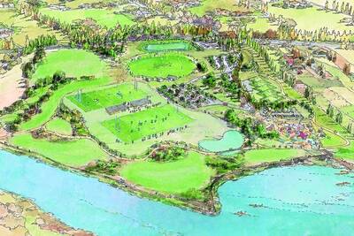 How an architect envisages new sports facilities at Wongabri. 	Image: Allen Jack+Cottier (AJ+C)