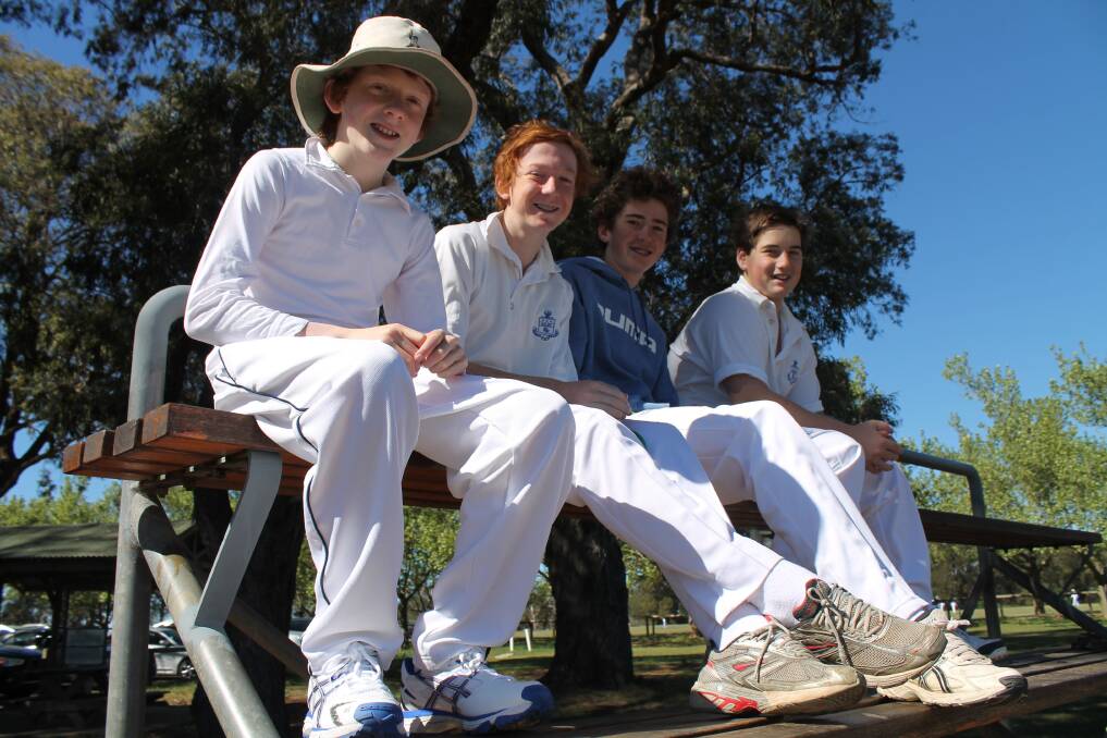 Oxley under-16s Will Lewis, Will Duncan, Nick Wilson and Oscar Moran.  
	Photo supplied