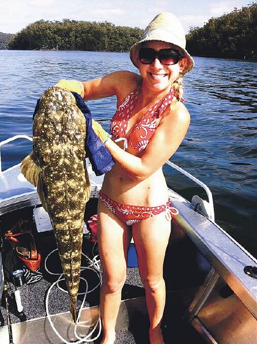 BIG FISH: Diana Kolega's efforts were rewarded with a 111cm long flathead.