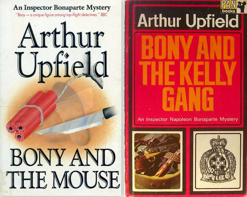 BONEY NOVELS: These two titles were written by Upfield in Bowral. Photos: BDH&FHS