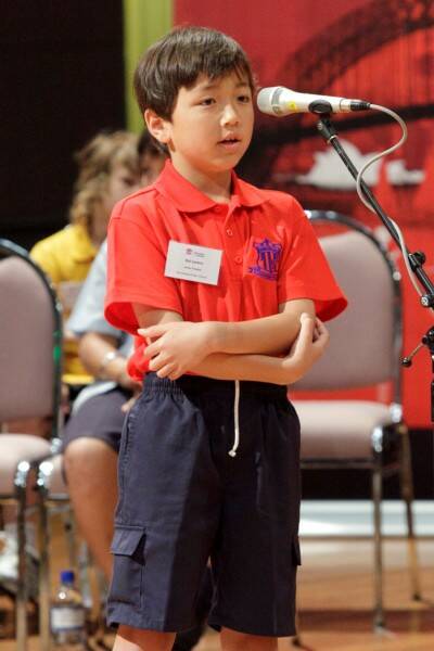 TOP SPELLER: Kai Lavers from Burrawang Public School at the state finals in the NSW Premier's Spelling Bee.