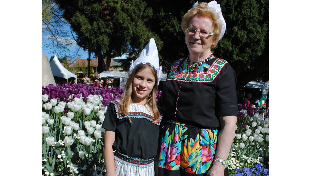 Seven-year old Annika Leeuwerik with her grandmother Corrie Leeuwerik who sing in the Dutch Australian Choir.