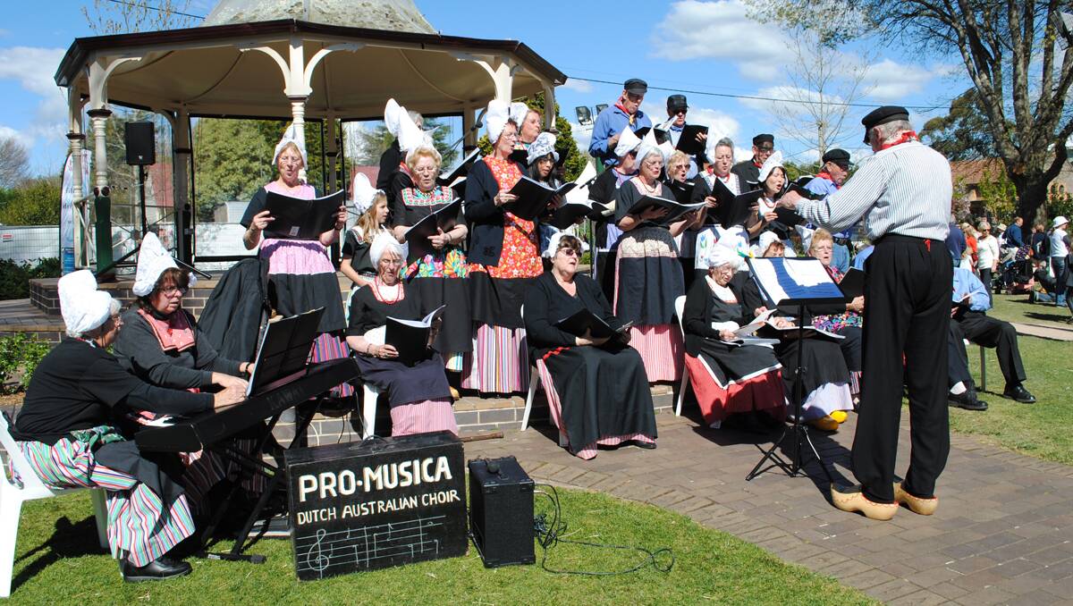 The Dutch Australian Choir performed in Corbett Gardens on Monday.