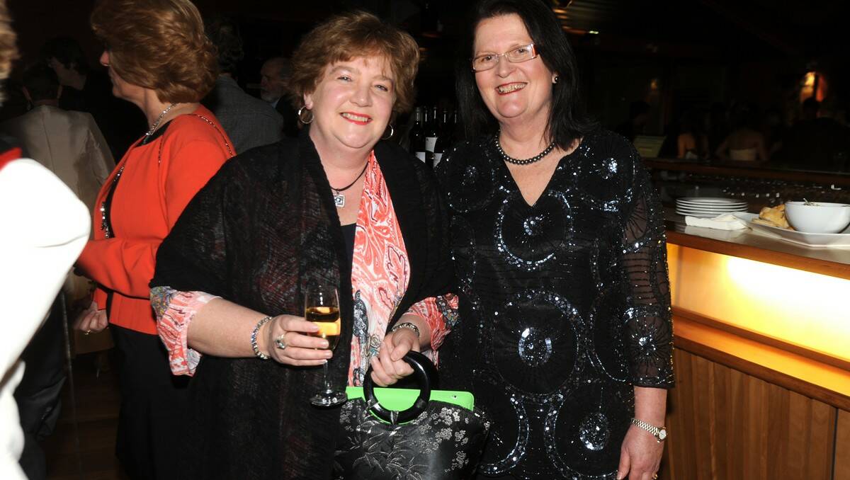 All dressed up for the night is Anne-Maree Scott with Sue Warburton.