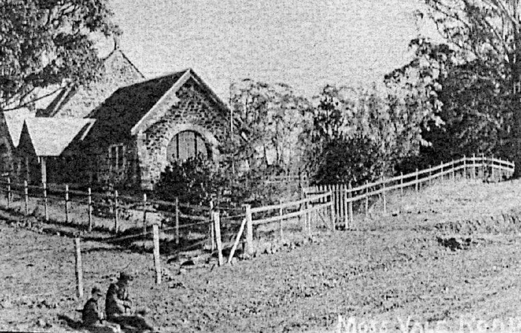 OLD ST AIDAN’S: The church circa 1905 seen from what was then Moss Vale Road (now Exeter Road). Photo: BDH&FHS 