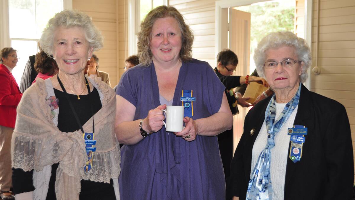 President of the Mittagong CWA Rita Gilroy, president of the Southern Highlands Evening CWA Jenifer Blinkhorn and Velma Walker of Jervis Bay CWA.