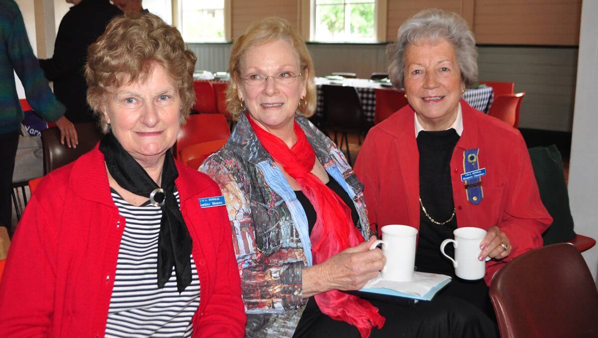 Bowral CWA members  (from left) Noeline Munro, Gwenyth Anthon and Margaret Chambers.