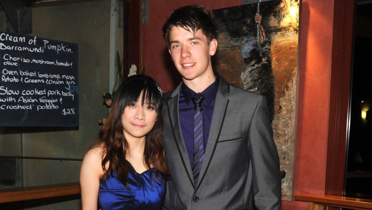 Making a cute couple for the formal is Tiffany Szeto and Nicholas Marquis.