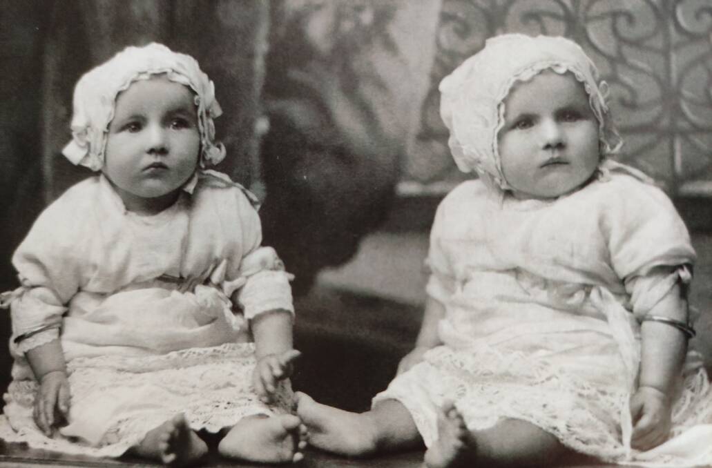 BABIES: Lucie May and Concie Jean Morris.