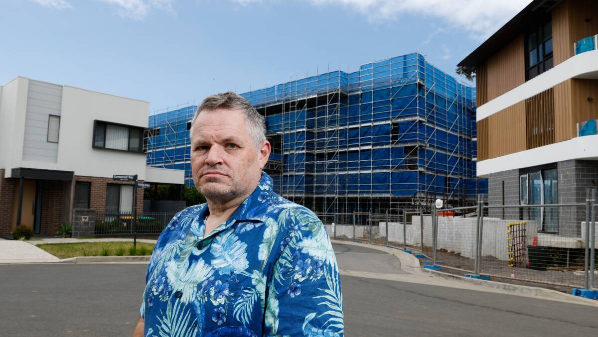 Kevin Withnall was told he would have to wait over a year to move into his apartment at the Ancora project in Shell Cove. Picture by Anna Warr