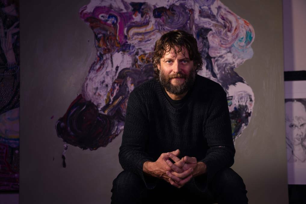 Ben Quilty will invite people to participate in an interactive installation during the Midwinter Festival. Picture by Daniel Boud. 