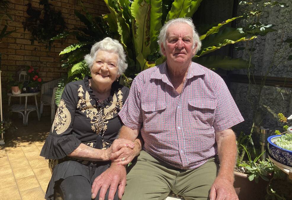 Margaret and Warren Webb have been happily married for 60 years, and have gone on many adventures together. Picture: Briannah Devlin 
