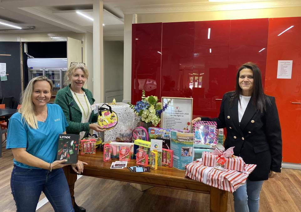 GIVIT's NSW engagement officer Kirsty Bender, SHF community liaison and administrative officer Bridget Cosyn and Home Start Family Services program coordinator Danielle Johns are encouraging Highlanders to help local families in need this Christmas. Picture: Briannah Devlin
