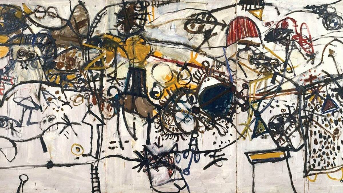 John Olsen's Spanish encounter, 1960, oil on hardboard (triptych) can be seen with other incredible artworks. Picture: Supplied
