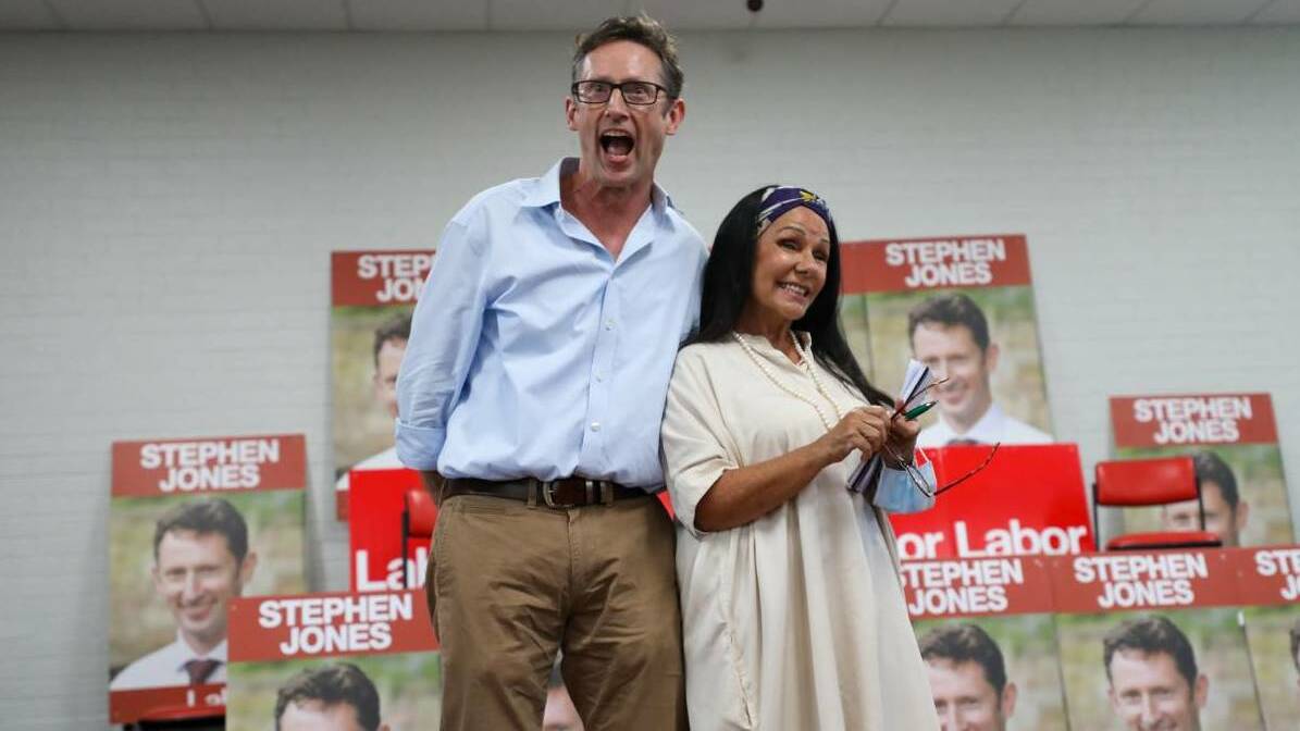 Whitlam MP Stephen Jones and Labor spokeswoman for families, social services and Indigenous Australians Linda Burney at a re-election campaign event earlier this year. Mr Jones was appointed as the Assistant Treasurer and Minister for Financial Services in the outer ministry, and Ms Burney joins the frontbench as the Minister for Indigenous Australians. Picture Adam McLean
