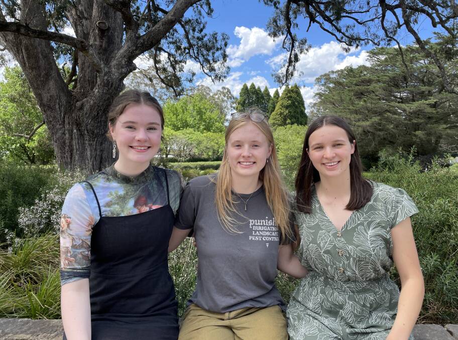Hillary Swan, Scarlett Alldis and Sarah-Joy Day are looking forward to pursuing their studies after getting their HSC results. Picture by Briannah Devlin