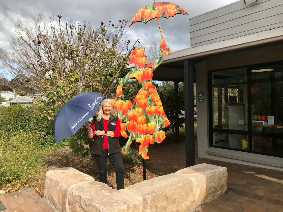 Mary Poppins blossoms in Mittagong with her umbrella in tow