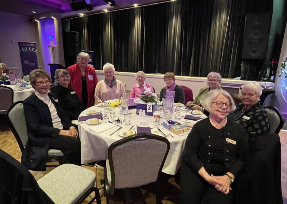 Southern Highland Evening VIEW Club members Robyn Miller, Jan Pretty, Val Bunyan, Sue Ireland, Marilyn Dickinson, Judy Coxhead, June Gotting, Kath Gasson and Janet Laverty attended the VIEW Club Gala Luncheon on May 11. Picture: Brianah Devlin