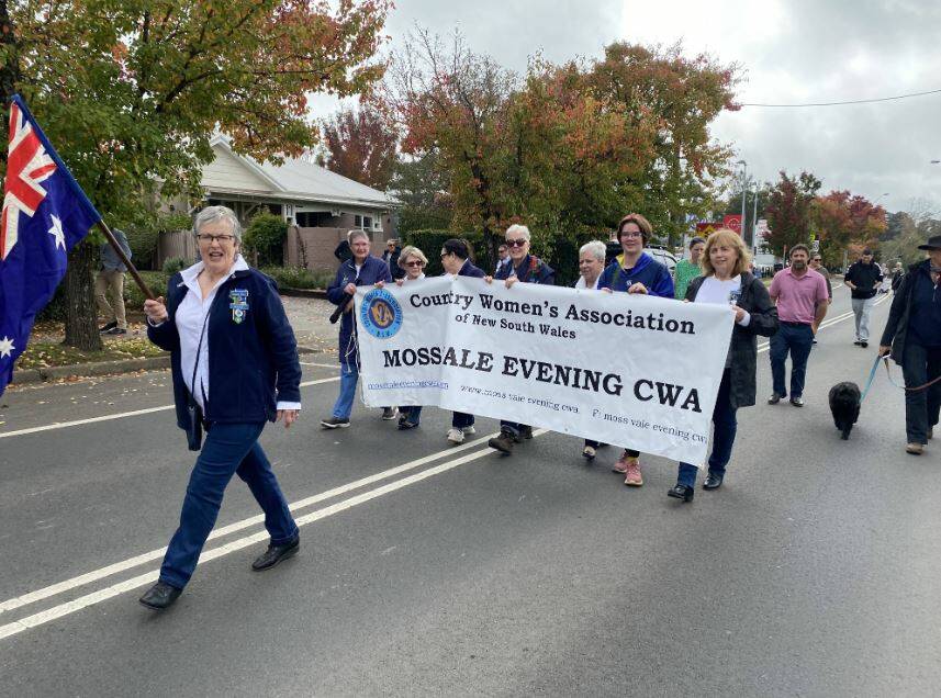 The Moss Vale Evening CWA marched proudly at the Moss Vale Anzac Day ceremony in 2022. Picture: Briannah Devlin