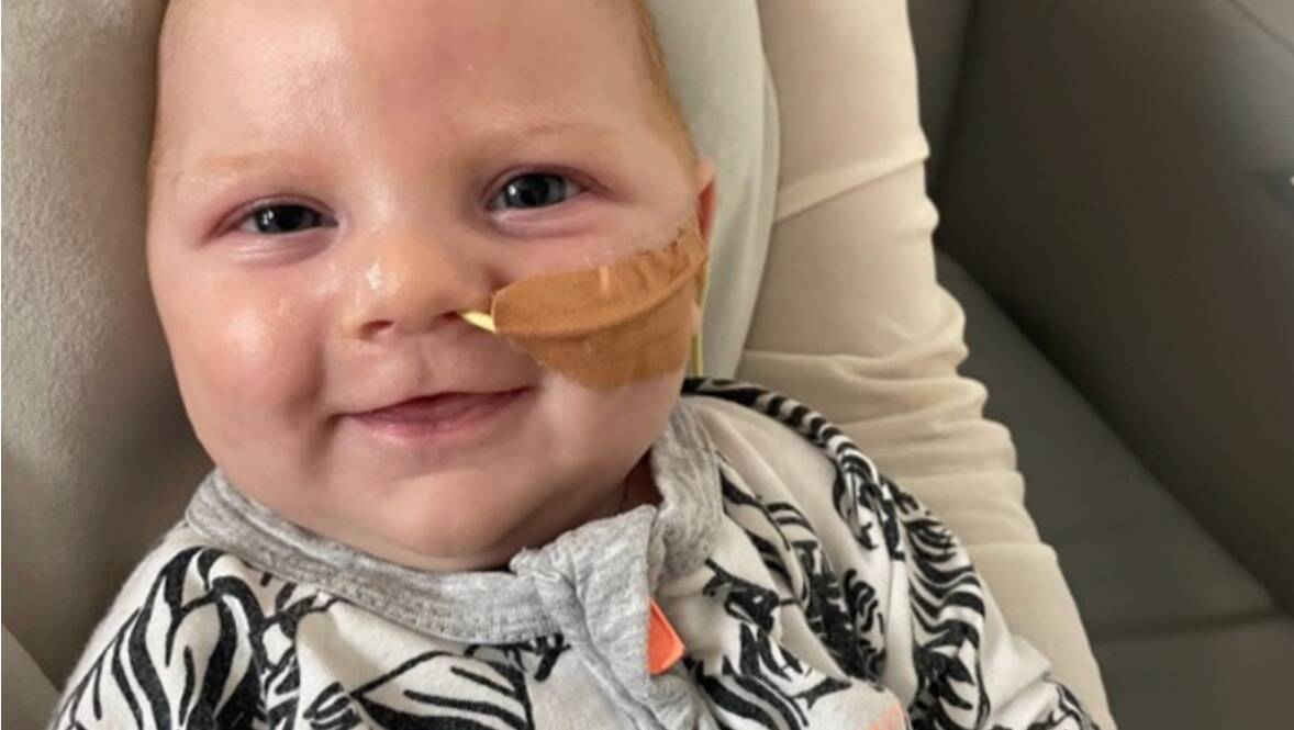 More than $100,000 has been raised via a GoFundMe page for the Croker family, to support Albie, who lives with Lissencephaly. Picture supplied 