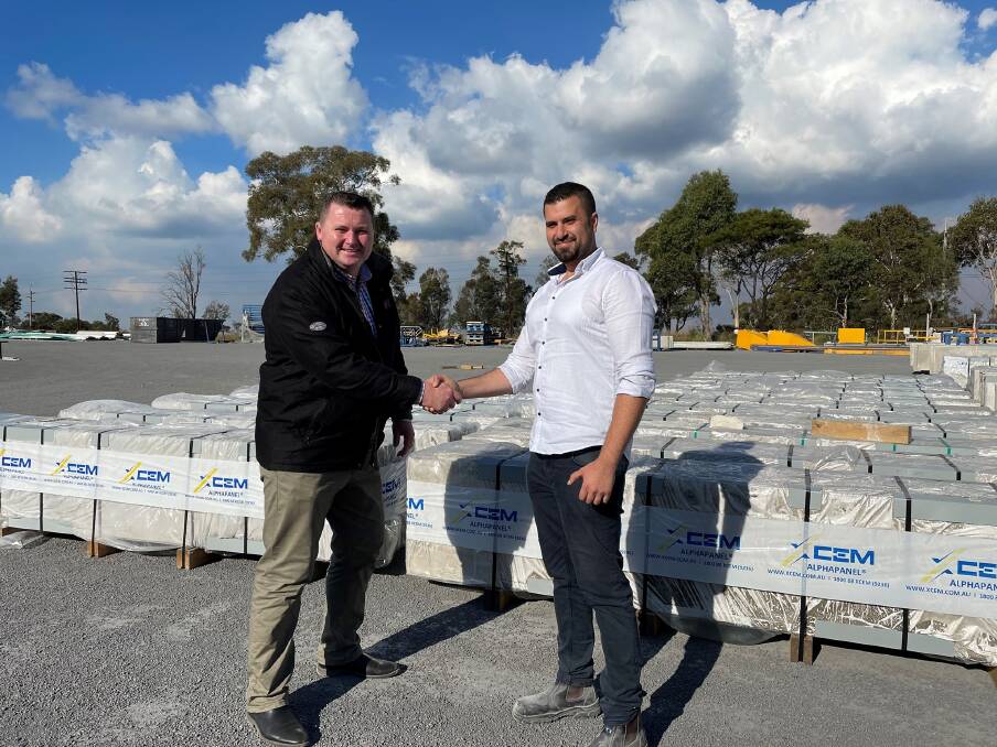 Member for Wollondilly Nathaniel Smith with XCEM CEO Jesse Rafidi. The grant will reportedly allow XCEM to add 235 employees over the next three years. Photo: courtesy Nathaniel Smith. 