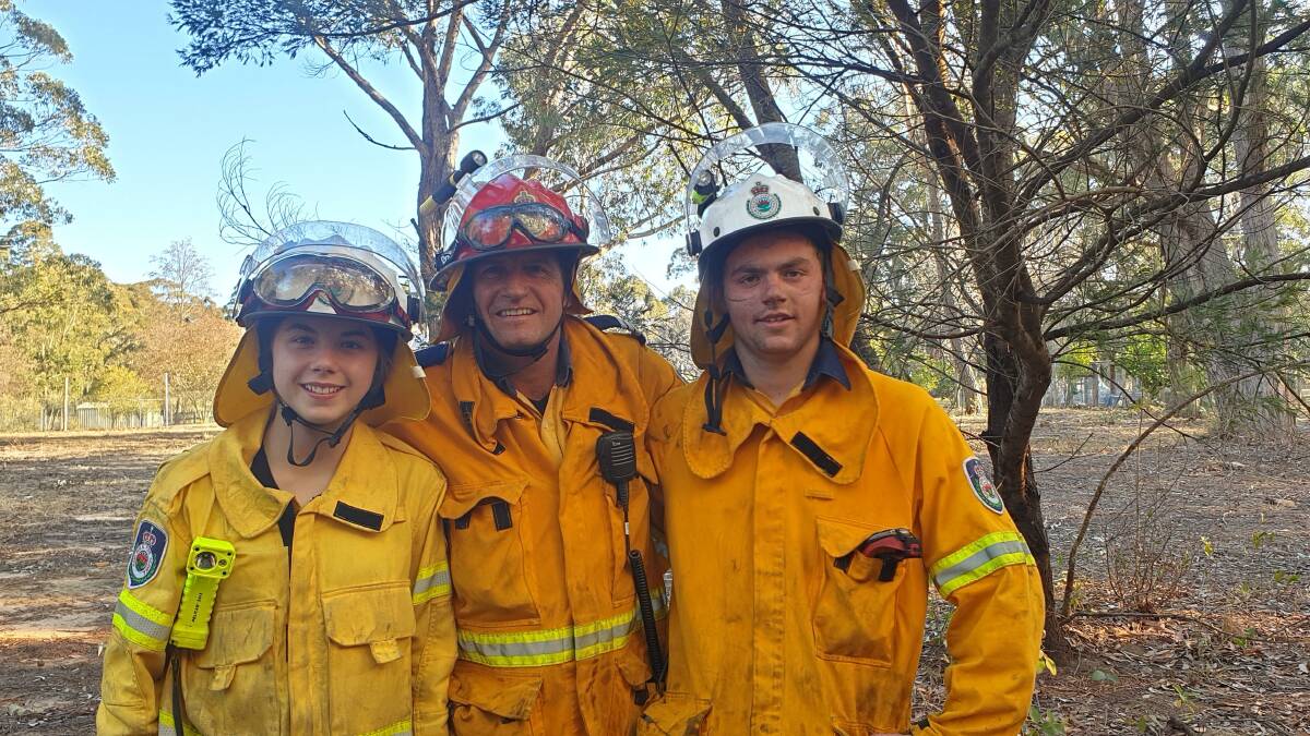 Fourth generation members Abby and Cody Cupitt with their father Mark. Picture supplied. 