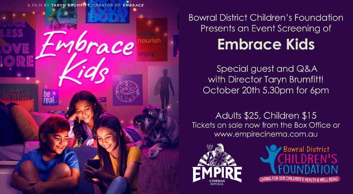 The Embraced Kids film is a positive collection of stories of young people talking about different issues impacting youth such as body image and gender identity. It premieres at the Empire Cinemas this week. Picture supplied. 