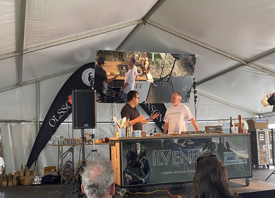 Guests in the VIP tent got to sample sheep farmer, cheese maker and bar owner Michael Cain from Pecora Dairy's cheese. It was paired with wine from the Rotherwood Estate Wines from Sutton forest. Picture: Briannah Devlin