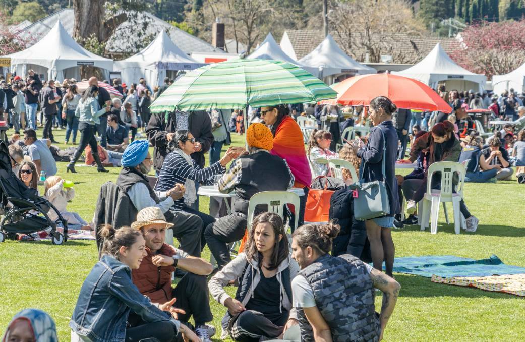 Crowds at the Southern Highlands Food and Wine Festival at the Bradman Oval in 2018. Photo: Destination NSW 