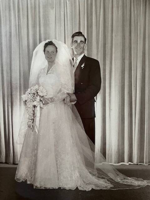 the couple got married in Exeter on February 6, 1954. Picture supplied 