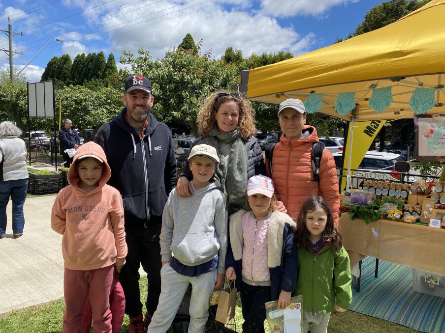 Olivier Fourcout, Davina Kruger, Adeline Fourcout, Liv Fourcout, Ashton Kruger, Chelsea Kruger and Alex Fourcout enjoyed the Robertson market. Picture: Briannah Devlin
