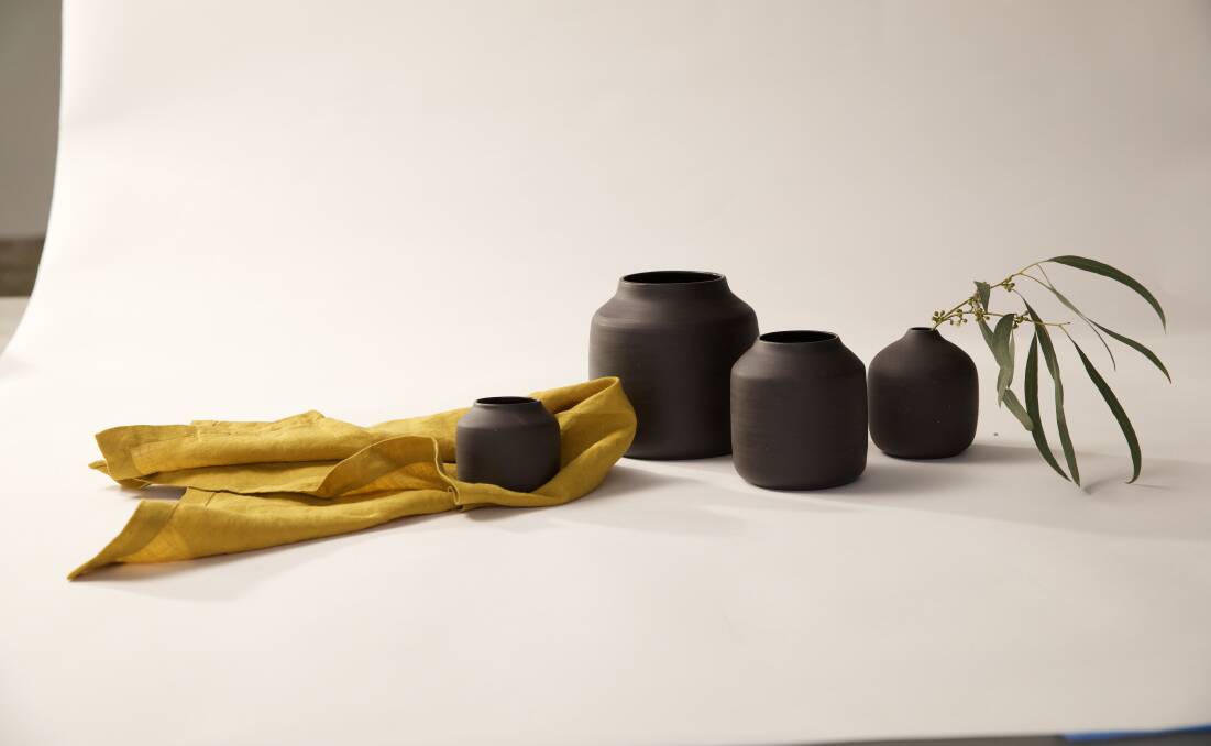 The Elph Ceramics vases can be found in three different colours. Picture supplied. 