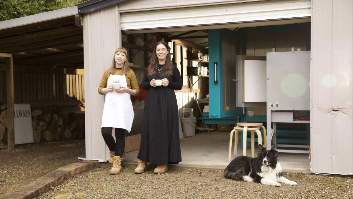 Eloise and Sophie Rankine, the brains behind Elph Ceramics, are thrilled that their vases made in Exeter are being stocked in the Opera House. Picture supplied. 