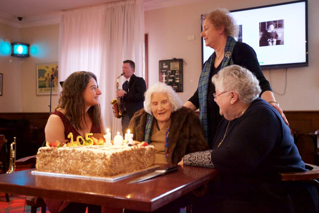 Janet Sutton celebrated her 105th birthday with her family and friends at the Scottish Arms Hotel. Photo: Terence Ho.