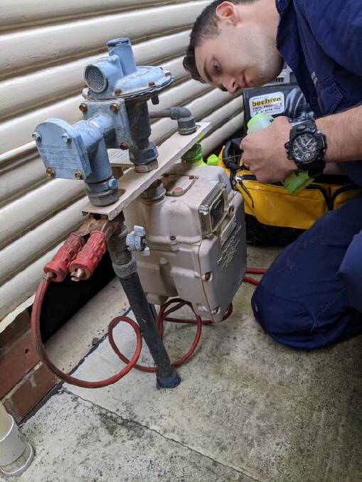 Working at Exeter Plumbing has enabled Reece to pick up many new skills. Picture: supplied 