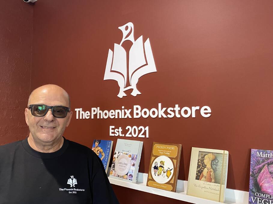 The Phoenix Bookstore owner Phil Israel was excited to welcome people to the new store. Photo: Supplied 