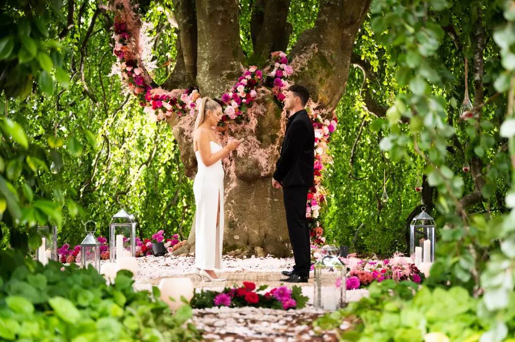 2022 couple Olivia and Jackson had their final vows at the Bowral luxury accommodation. Picture supplied 