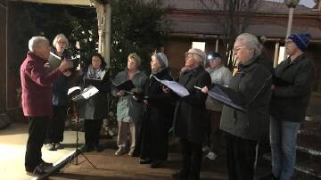 The Uniting Voices Choir sang at a peace vigil at the Bowral Uniting Church for people in Ukraine. Picture: Supplied 