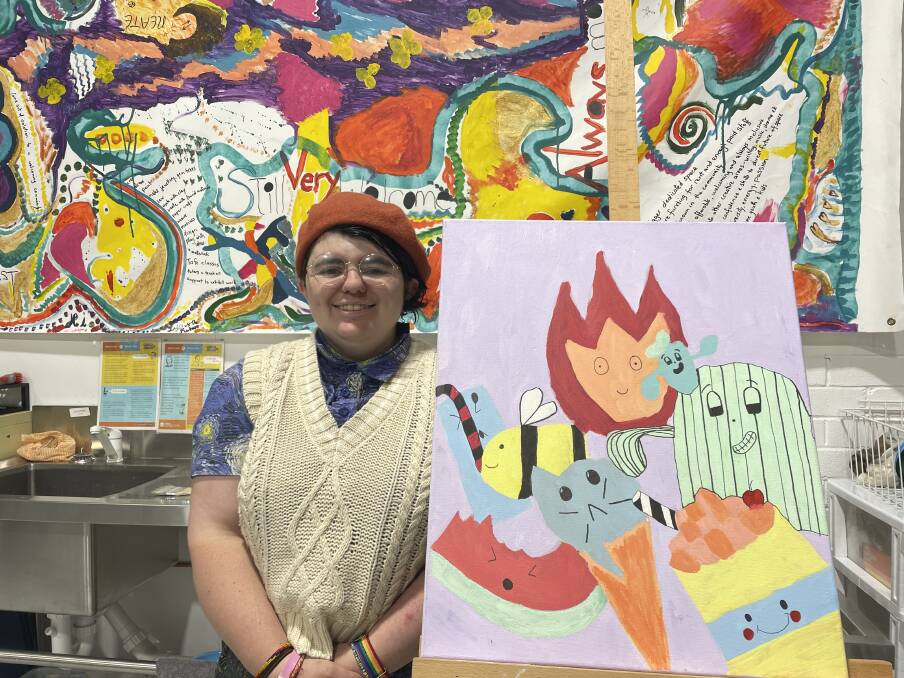 Harriett Poulter uses art to challenge perceptions of people with disabilities and empower others with disabilities. Picture by Briannah Devlin. 