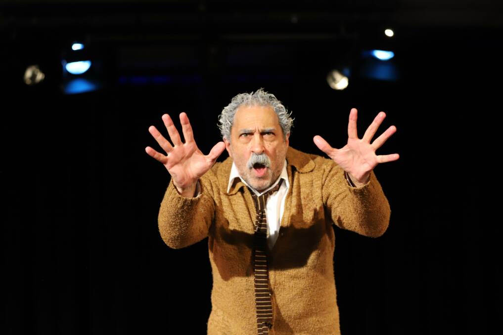 Bundanoon's Nicholas Papademetriou is ready to entertain audiences as Albert Einstein in the play Relativity. Picture: Ian Dawson