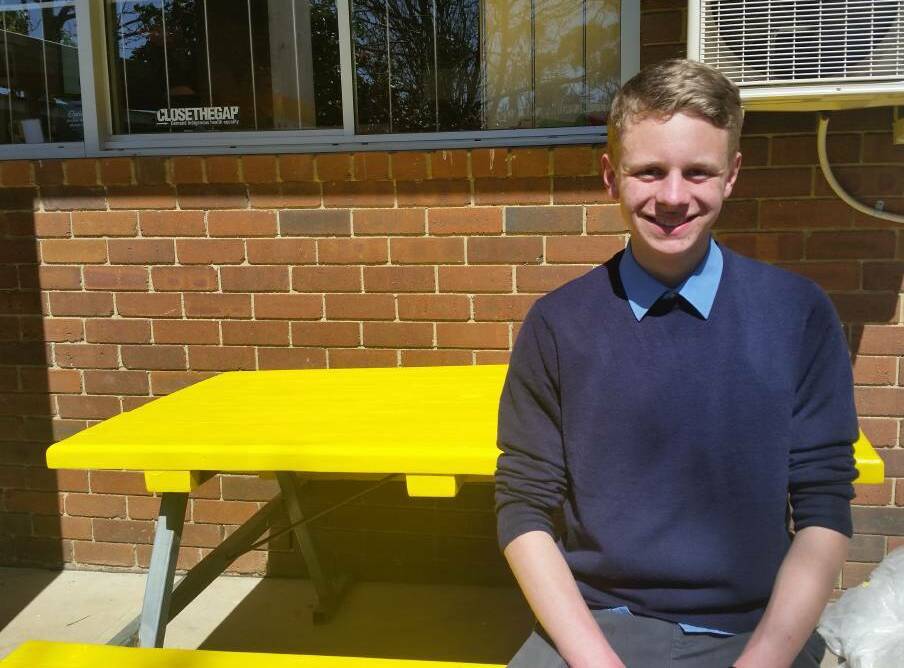 Last year Jeremy Millward created conversation tables at Moss Vale High School to raise awareness for mental health, this year he's reaching out to the whole community. Photo: Moss Vale High School.
