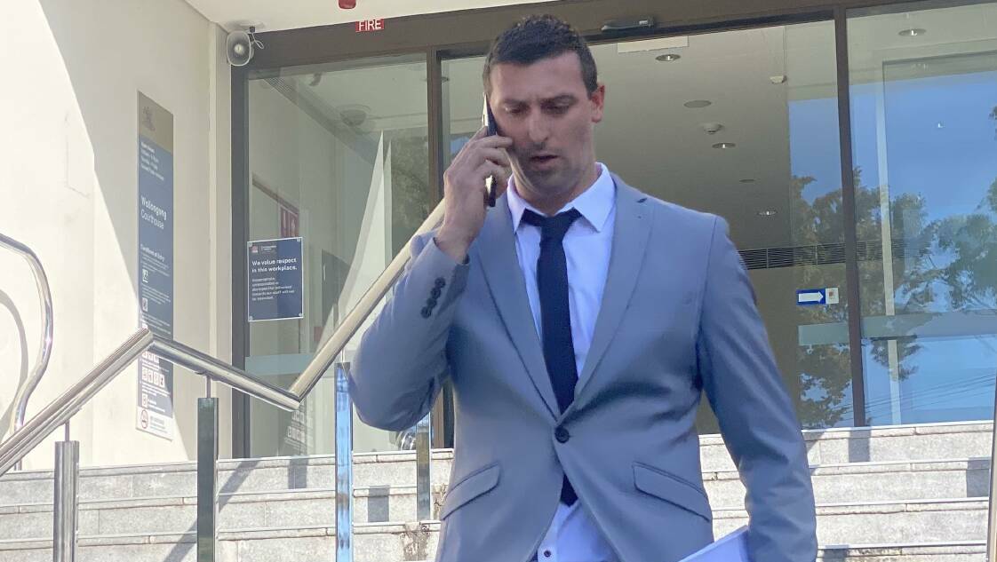 Bradley Dean Abbott leaving Wollongong courthouse in August. Picture by ACM