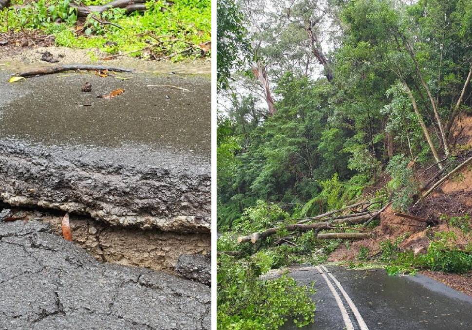 Work is expected to start on Jamberoo Mountain Road which suffered extensive damage during severe weather earlier this year. Pictures from file.