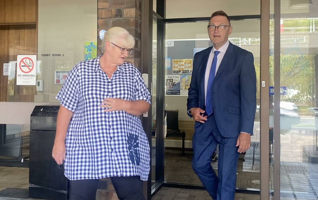 Joanne Whyte leaving Port Kembla Local Court on February 5, alongside her lawyer. Picture by ACM