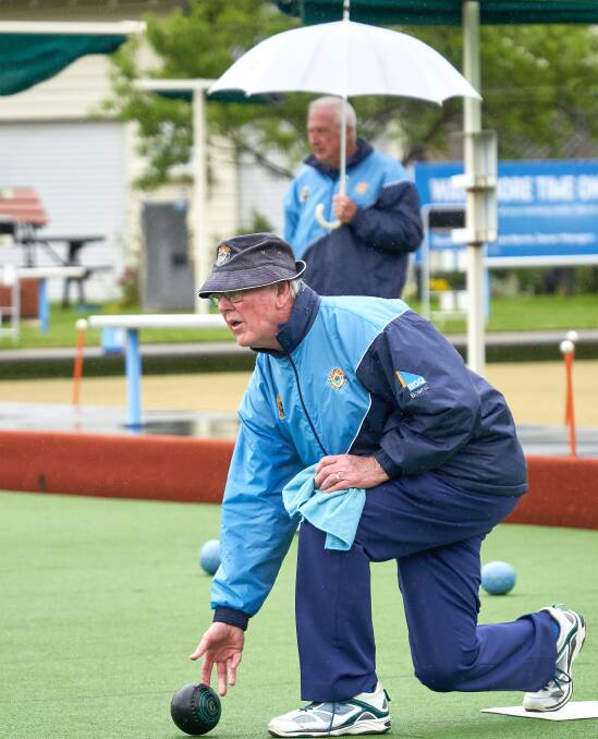 Viv Gear in action at Bowral Bowling Club. Photo: Robin Staples