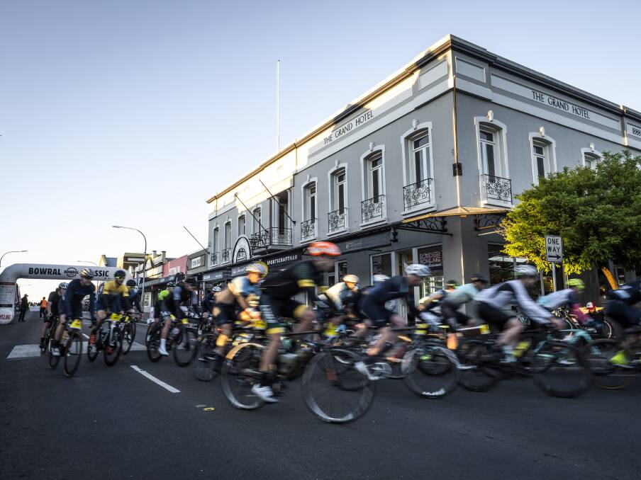 Cyclists at the start line on Bong Bong Street. Picture: supplied