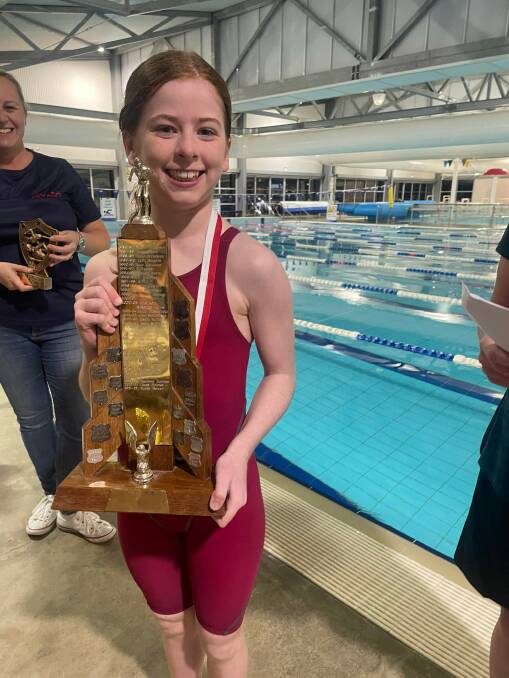 Winner of the overall point score award for the 2021-2022 season Minna Bowen. Photo: supplied (Moss Vale Swimming Club)