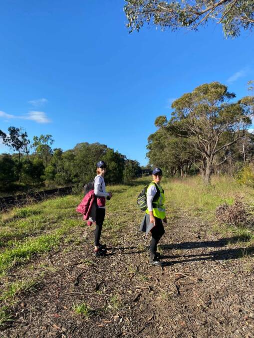 Walking from Tahmoor to Mittagong on Sunday. Picture: supplied