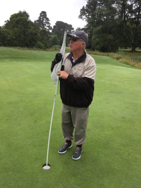 Rob Wade on the Par 3 on Monday, December 27. This is Robs second hole in one on the Moss Vale Golf Course. Picture: supplied
